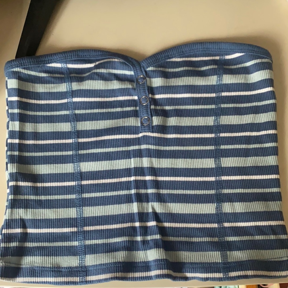 Sweetheart striped tube top